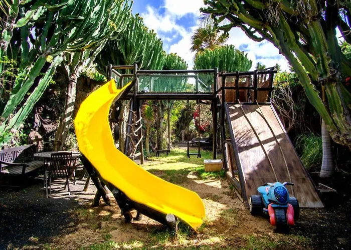 Jurte - Traumhafter Meerblick, Beheizter Pool, Sauna, Billiard, Tischtennis, Garten * La Asomada (Lanzarote)